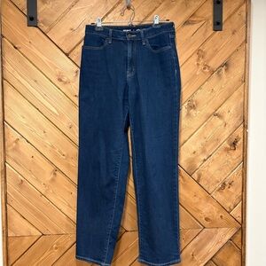 Old Navy Deep Indigo Jeans. High Rise Wow Loose. Size 6